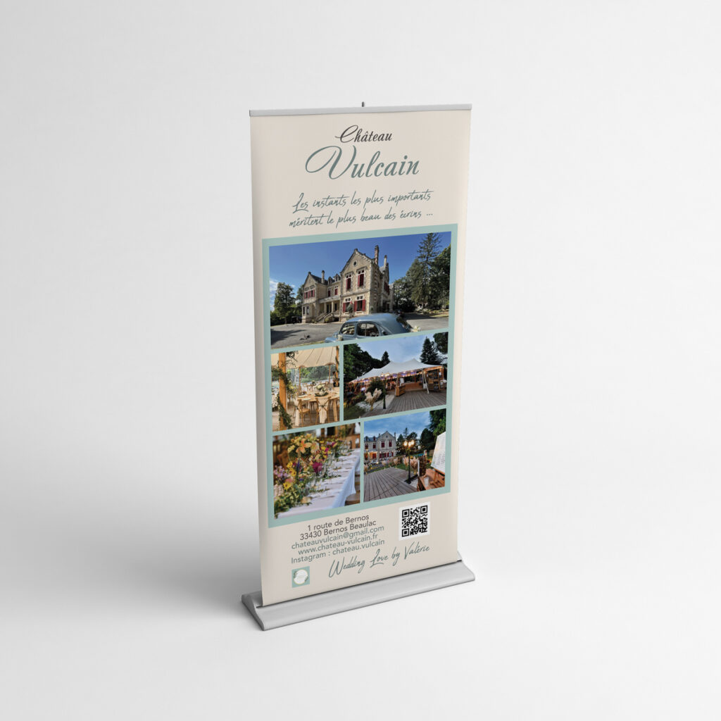 Dépliant et kakémono · Château Vulcain · Bernos-Beaulac