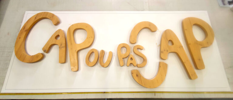 Enseigne en lettres découpées · Cap ou pas Cap · Langon