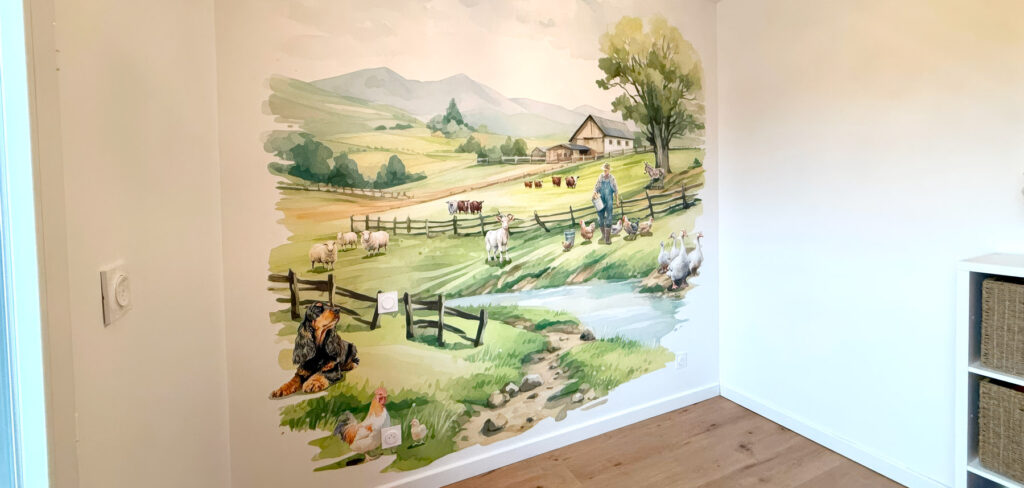 Papier peint personnalisé chambre d'enfant Beautiran