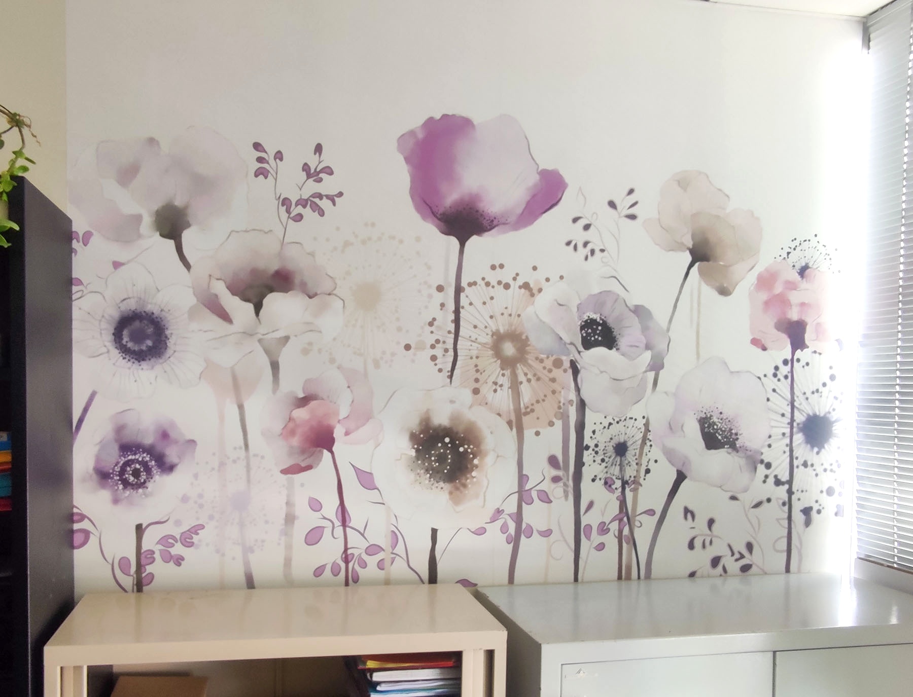 Décor mural imprimé · bureaux · floral