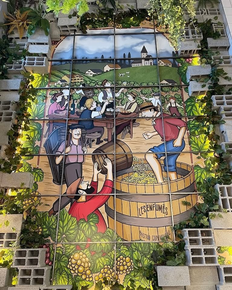 Décor mural imprimé posé sur plexiglas · lumineux · restaurant