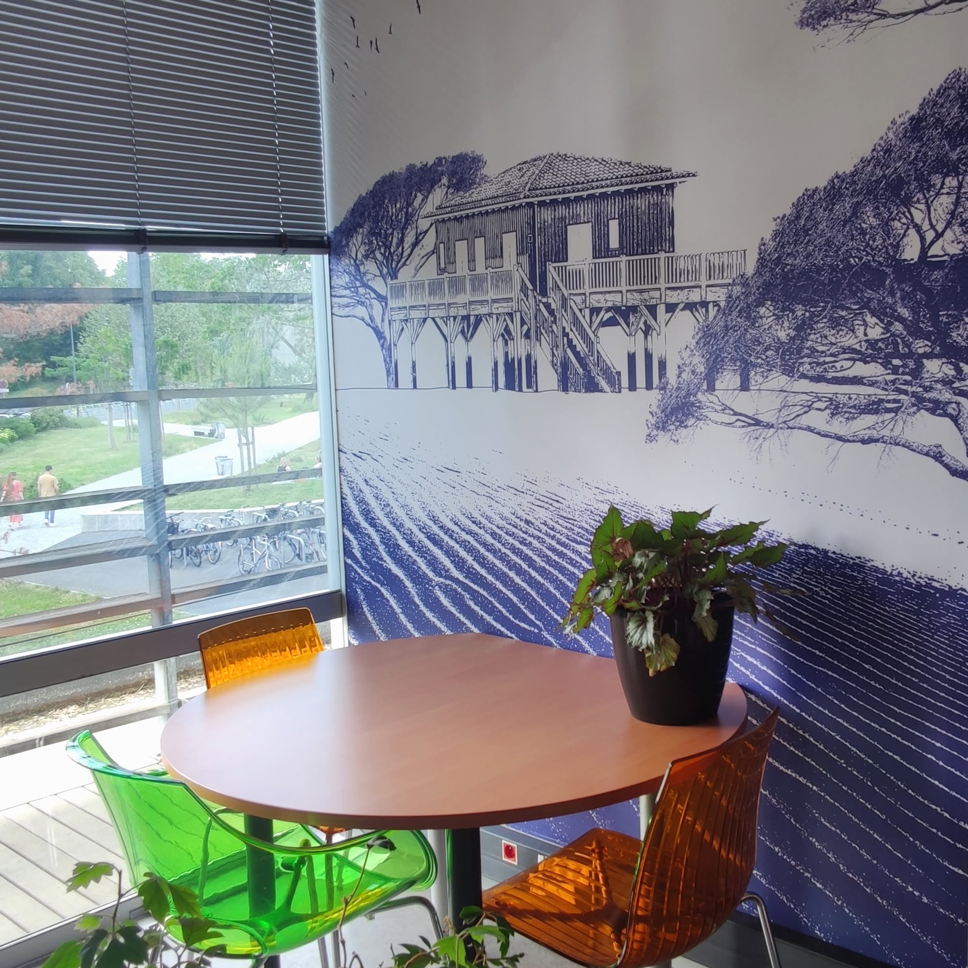 Décor mural imprimé · bureaux · cabanes tchanquées
