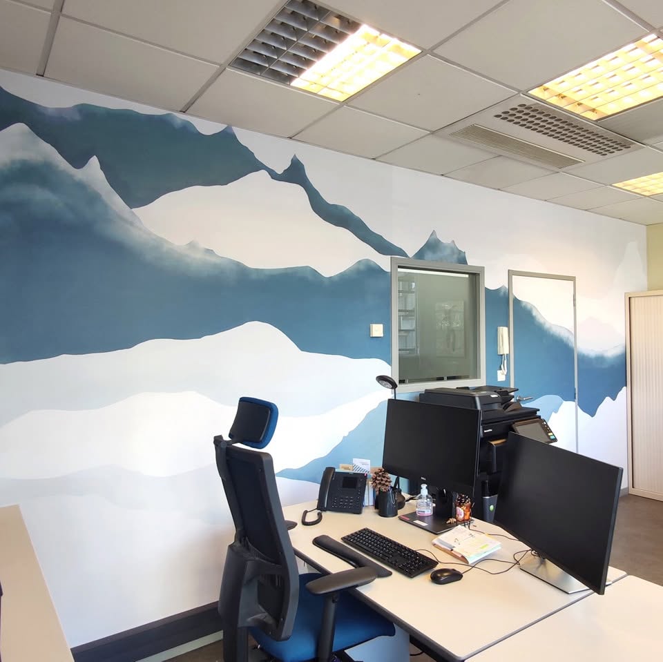 Décor mural imprimé · bureaux · montagne