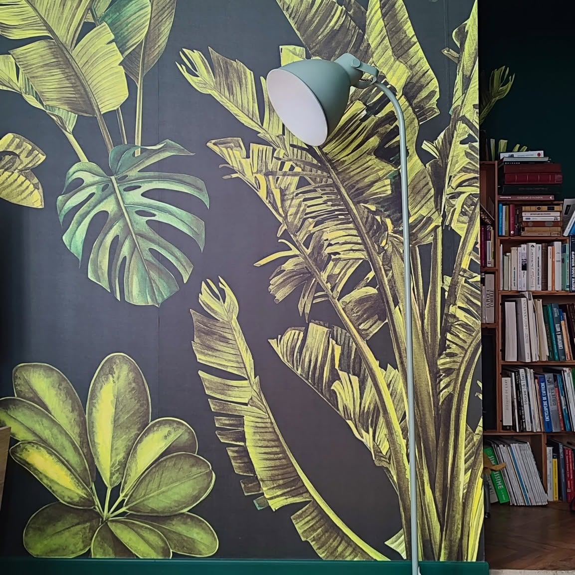 Décor mural imprimé · particulier · salon botanique