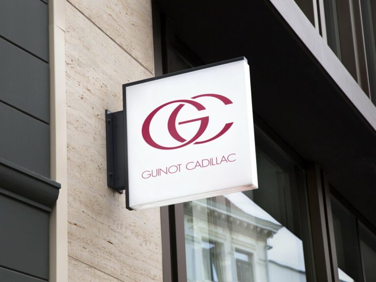 Panneau magasin Guinot à Cadillac (sélection caissons divers).