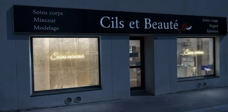Enseigne lumineuse LED · Cils et Beauté · Cenon
