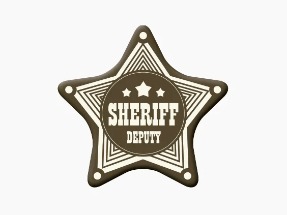 Badge étoile 56 × 50 mm