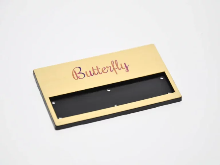 Badge nominatif aluminium or