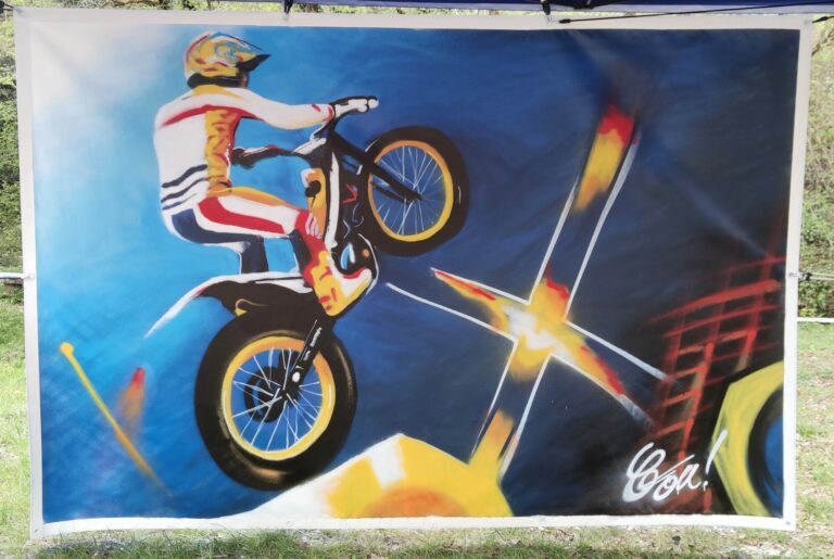 Banderole grand format pilote de trial en wheeling – championnat, Frontenac – vue 3