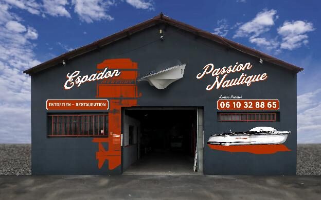 Décor peint de façade préparateur de bateaux – Saint-Sever-de-Saintonge – vue 7