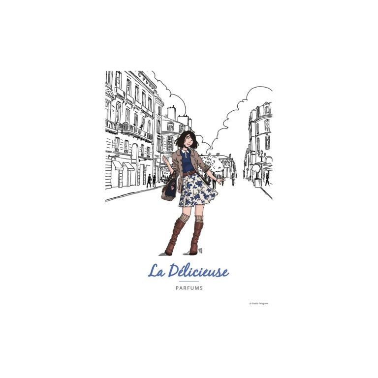 Logo et illustration La Délicieuse, parfums – vignette, création à Bordeaux