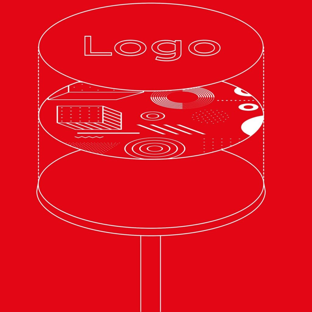 Principe d’un plateau de table personnalisé : logo et motifs intégrés dans la matière