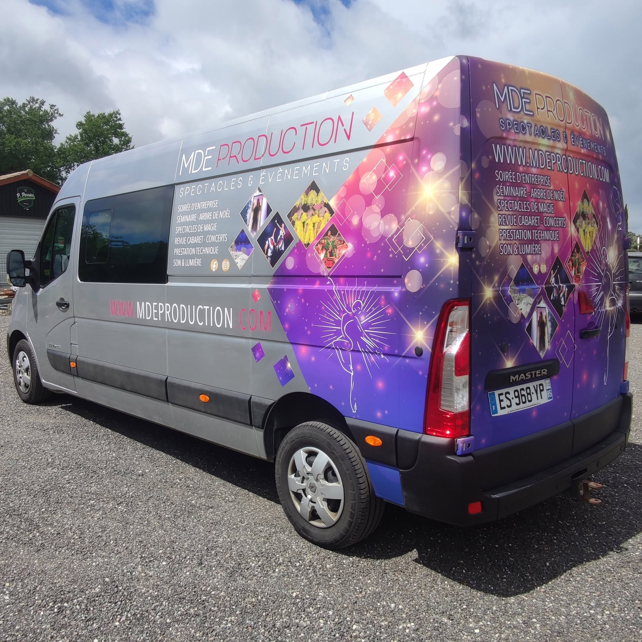 Covering fourgon production audiovisuelle Gironde