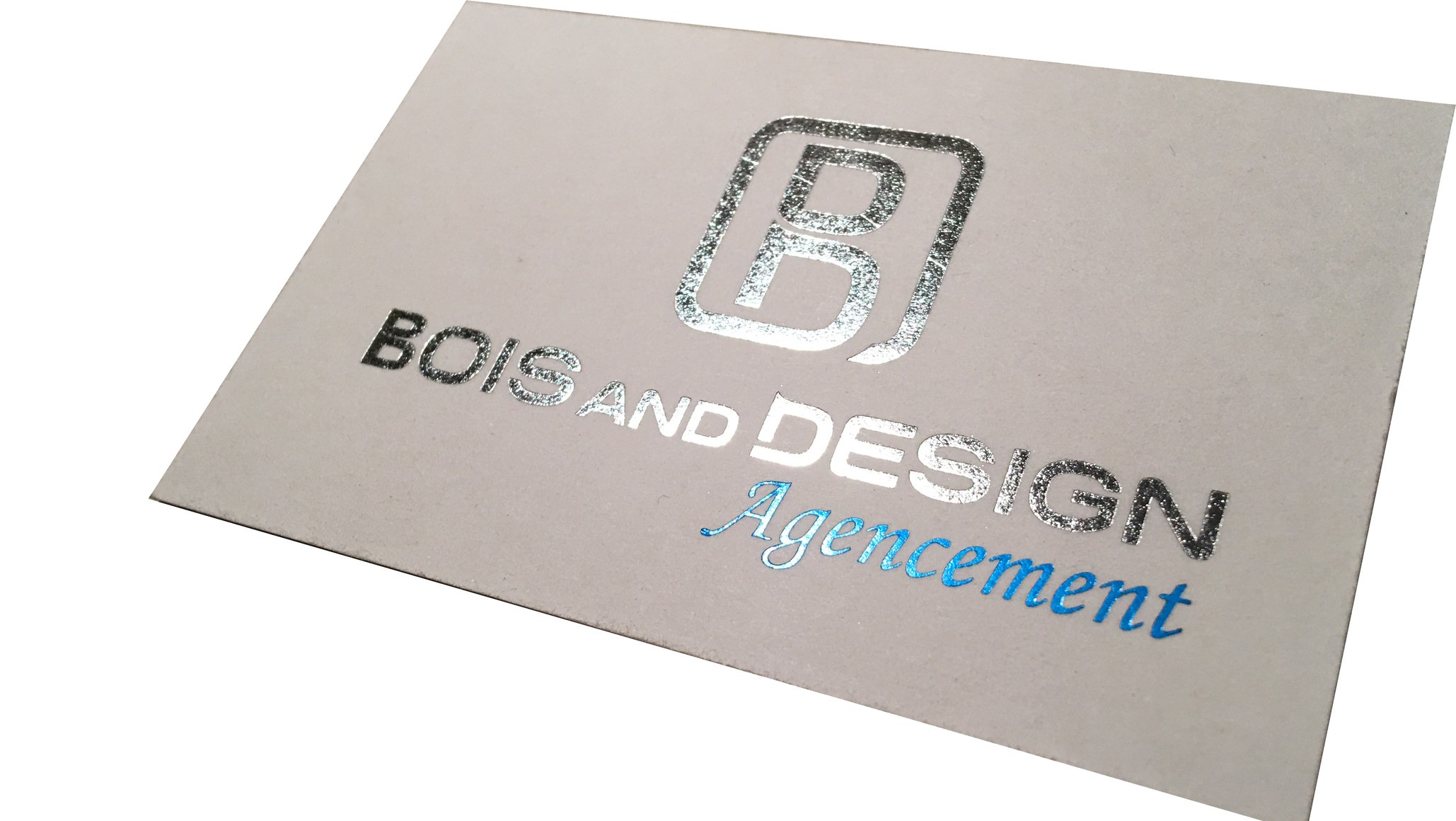Carte de visite dorure Bois and Design Agencement