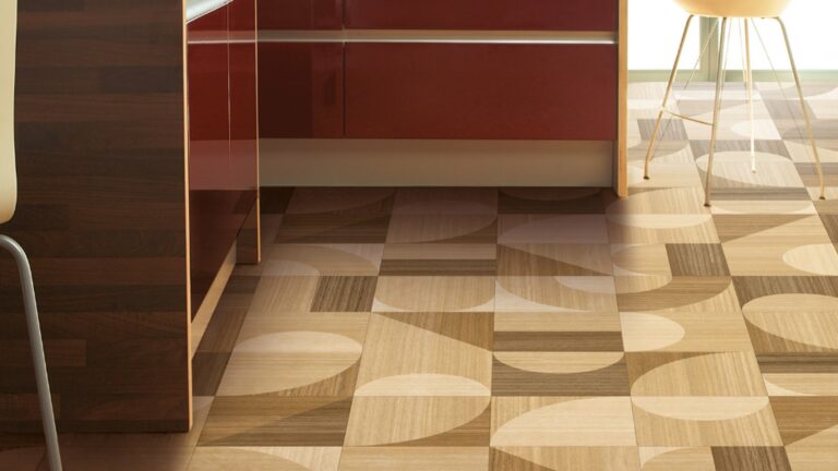 Sol PVC imprimé personnalisé motif carreaux de ciment