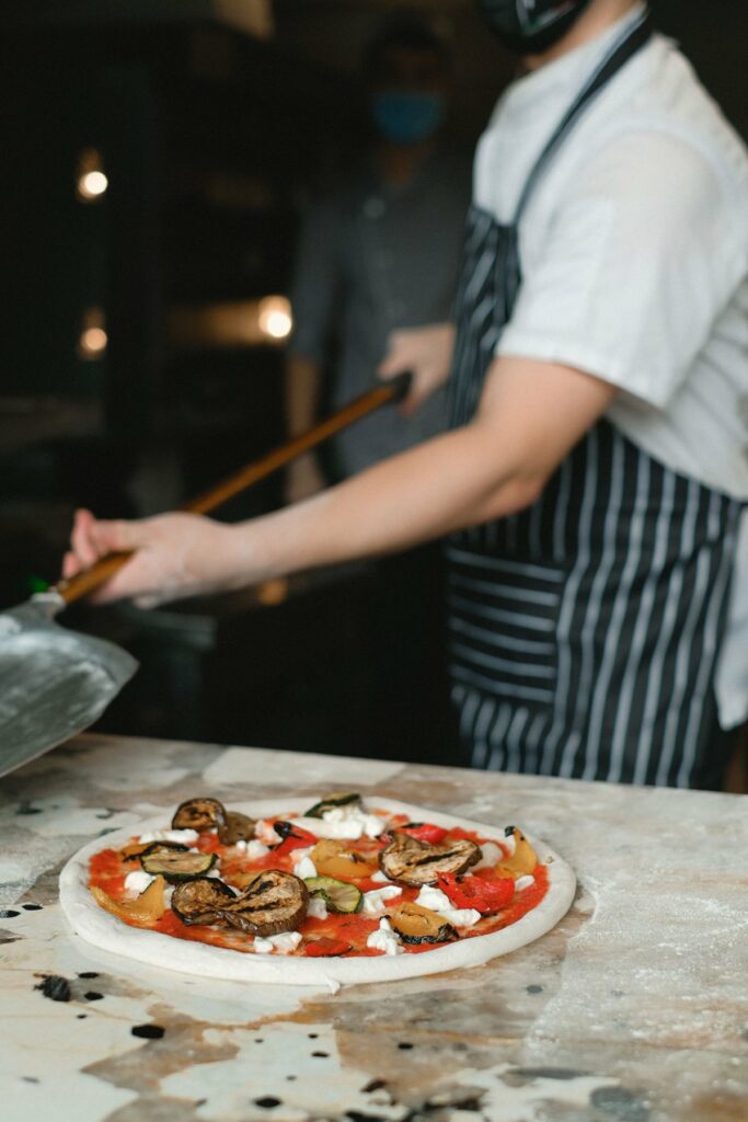 Tablier de cuisine en service